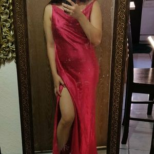 Victoria secret silk red gown